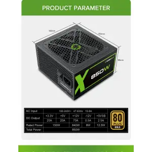 Блок живлення GameMax GX-850 Modular UA