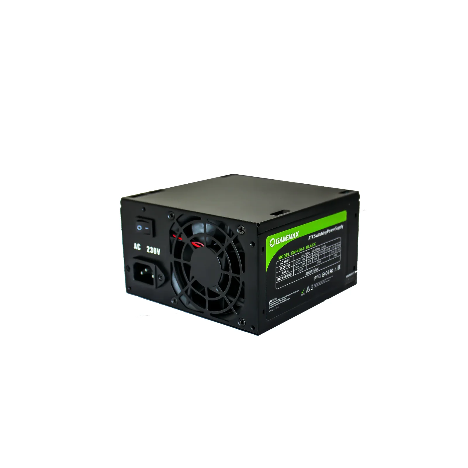Блок живлення GameMax GM-400-8CM Black UA
