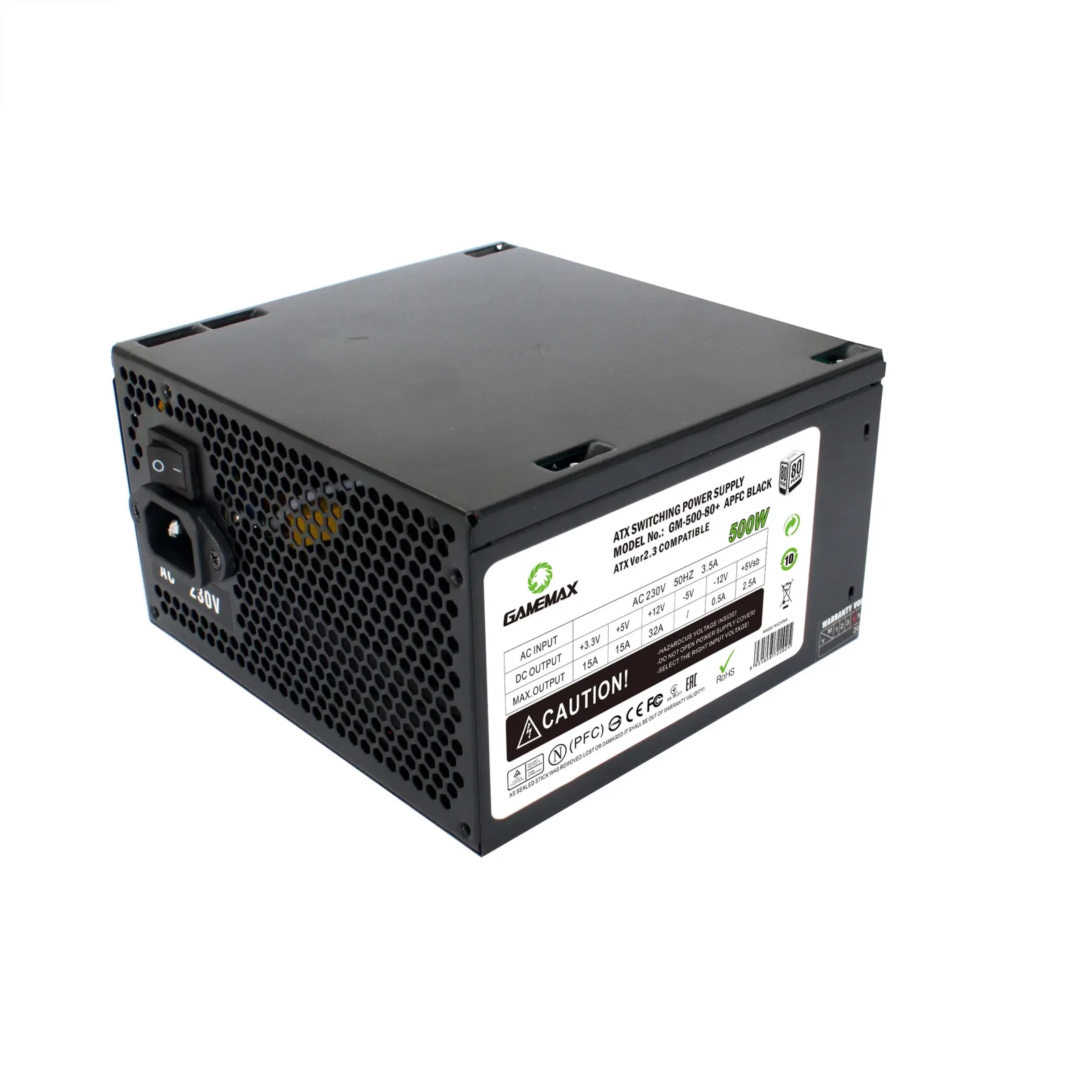 Блок живлення GameMax GM-500 80+ APFC Black UA
