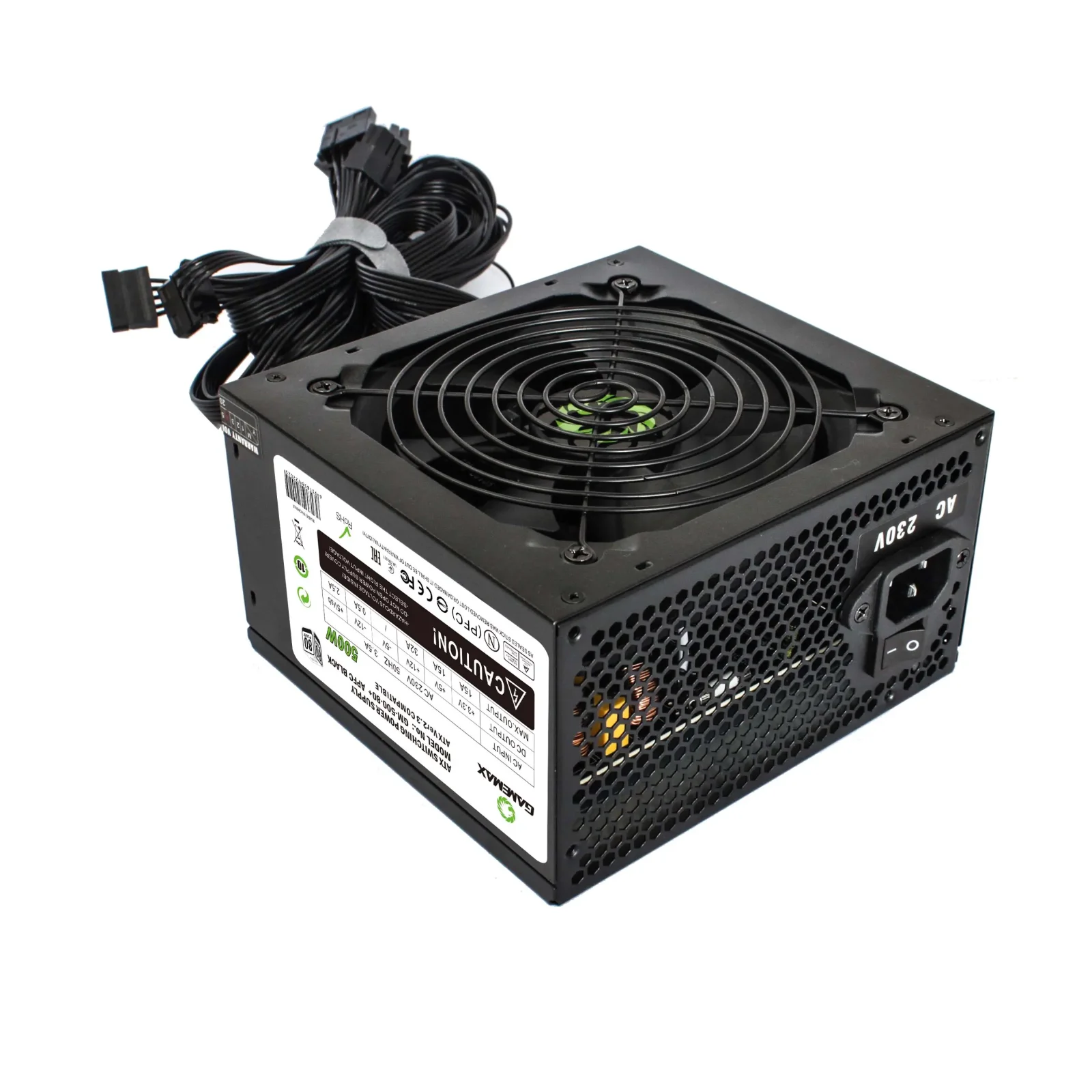 Блок живлення GameMax GM-500 80+ APFC Black UA