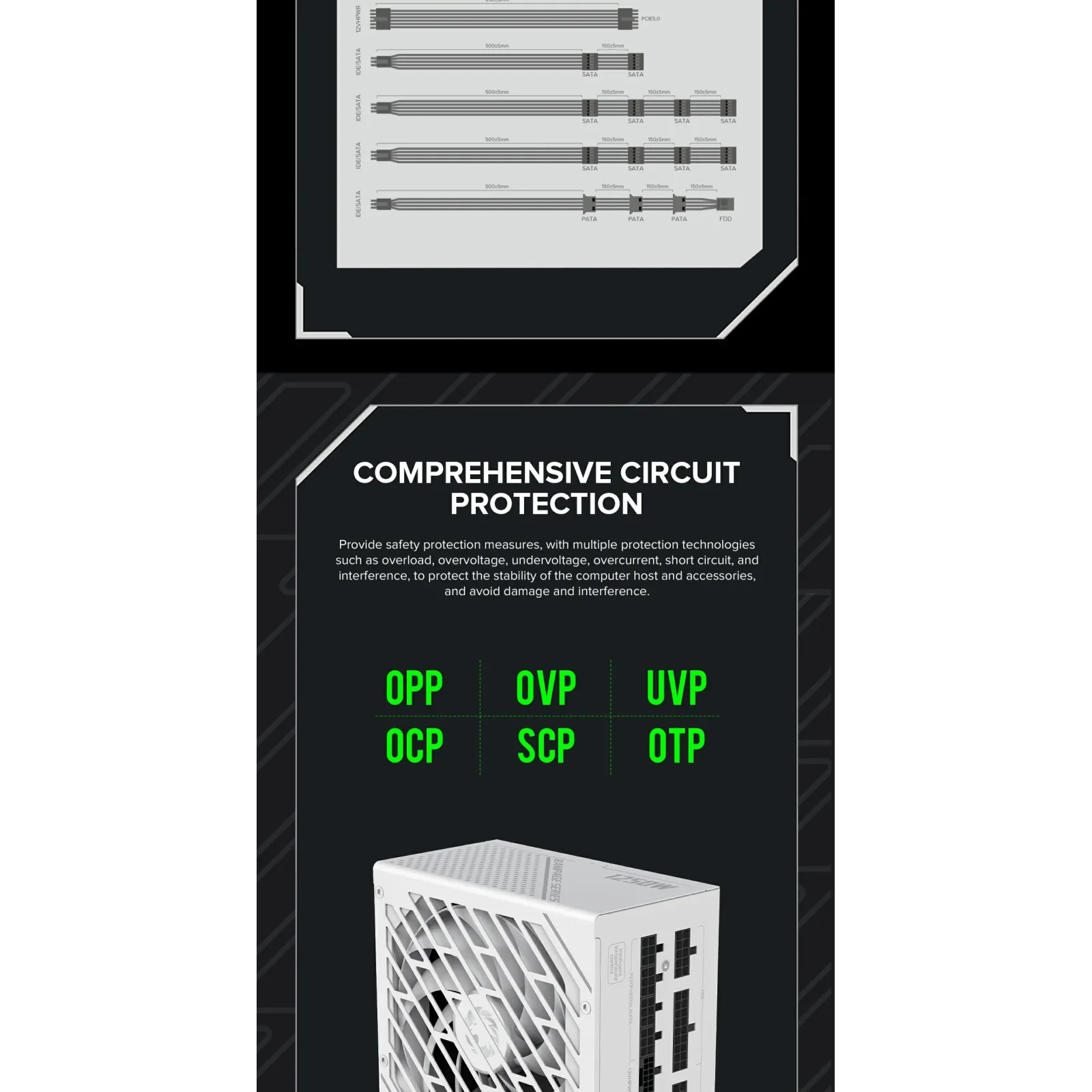 Блок живлення GameMax PRO WT (ATX3.0PCIe5.0) UA