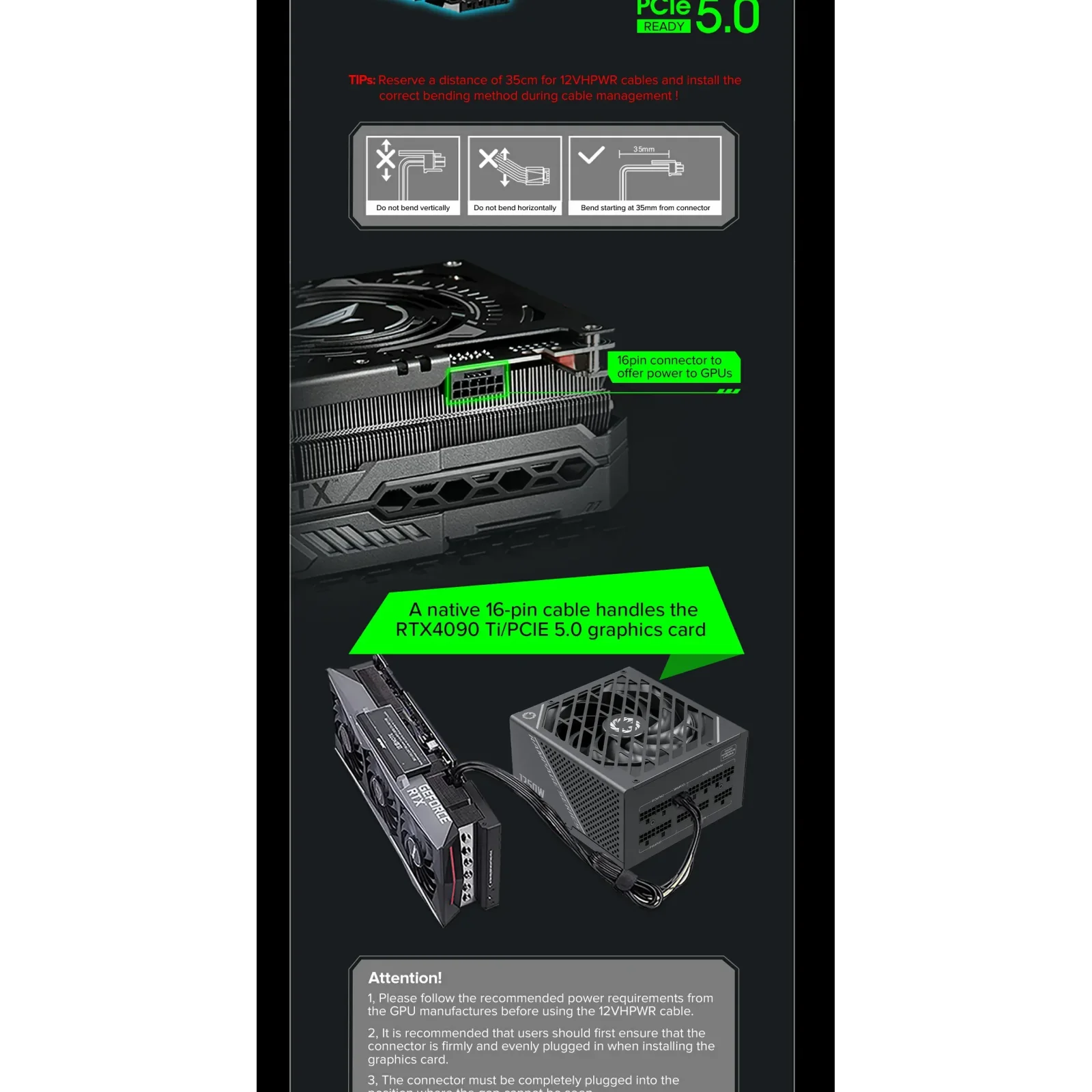 Блок живлення GameMax GX-1050 PRO WT (ATX3.0PCIe5.0) UA