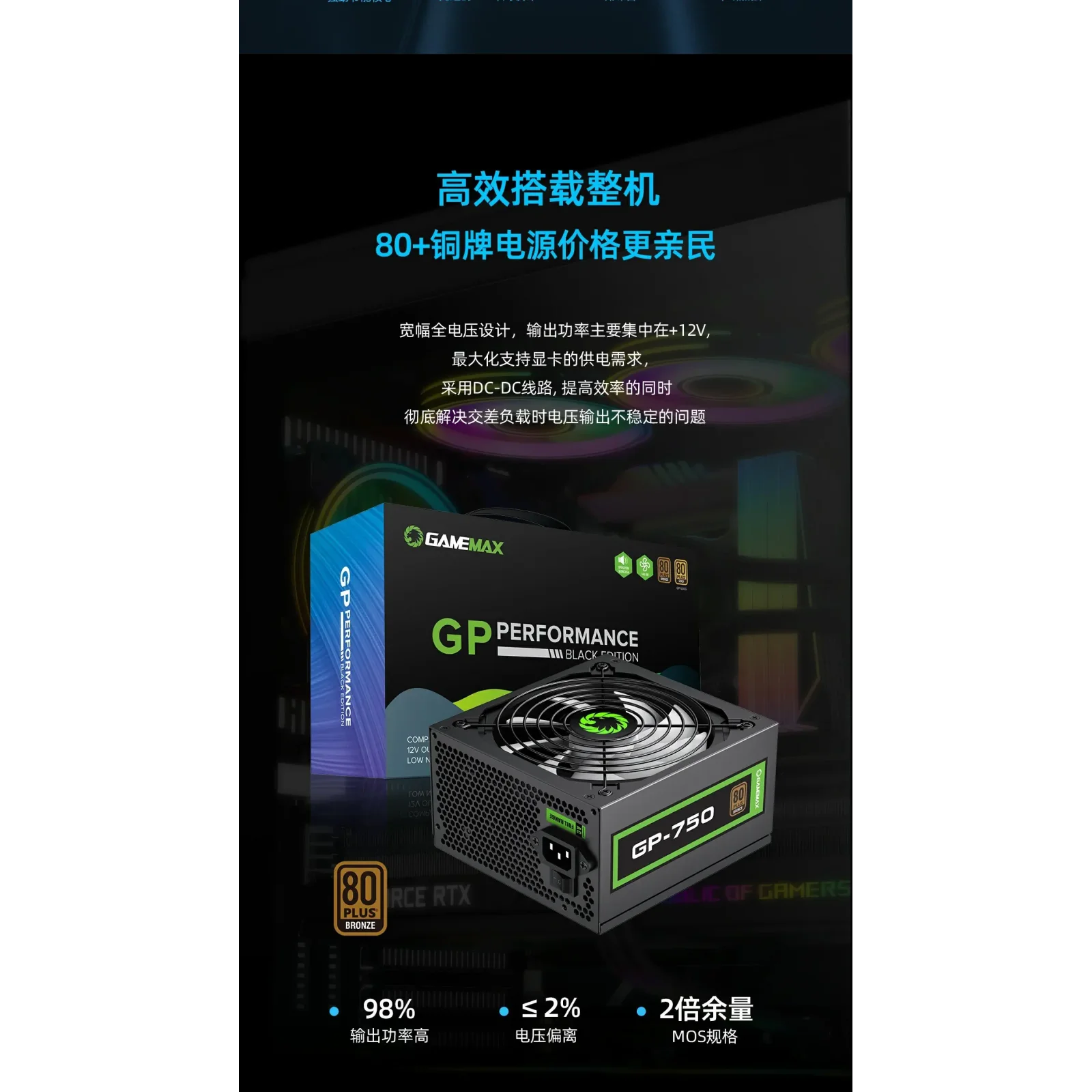 Блок живлення GAMEMAX GP-850 UA