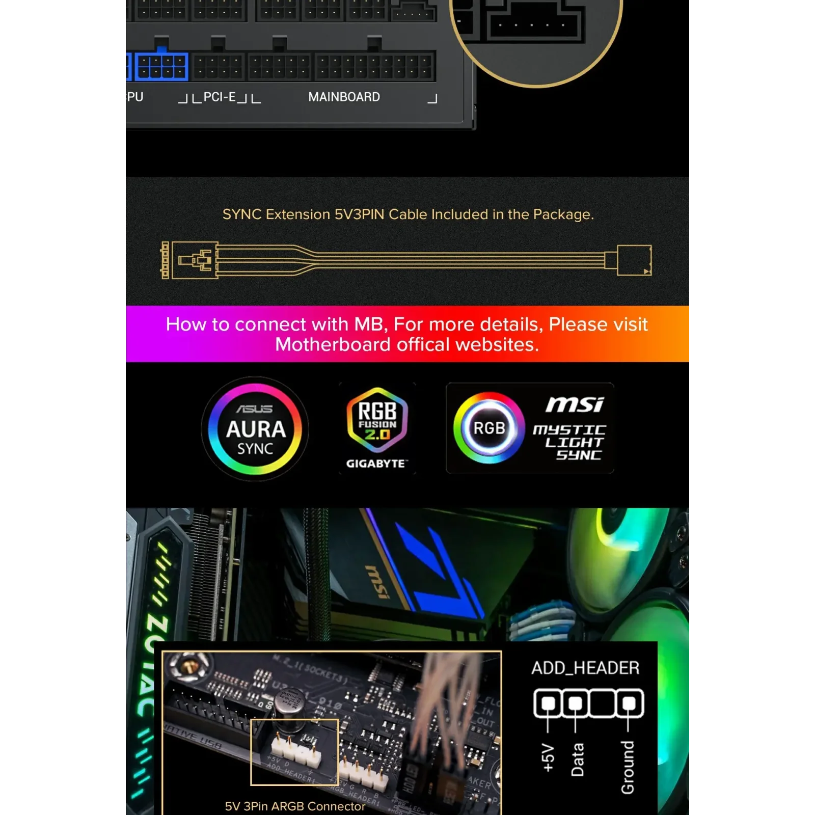 Блок питания GAMEMAX RGB850 PRO UA