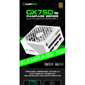 Блок питания GameMaxGX-750 PRO WH (ATX3.0 PCIe5.0) UA