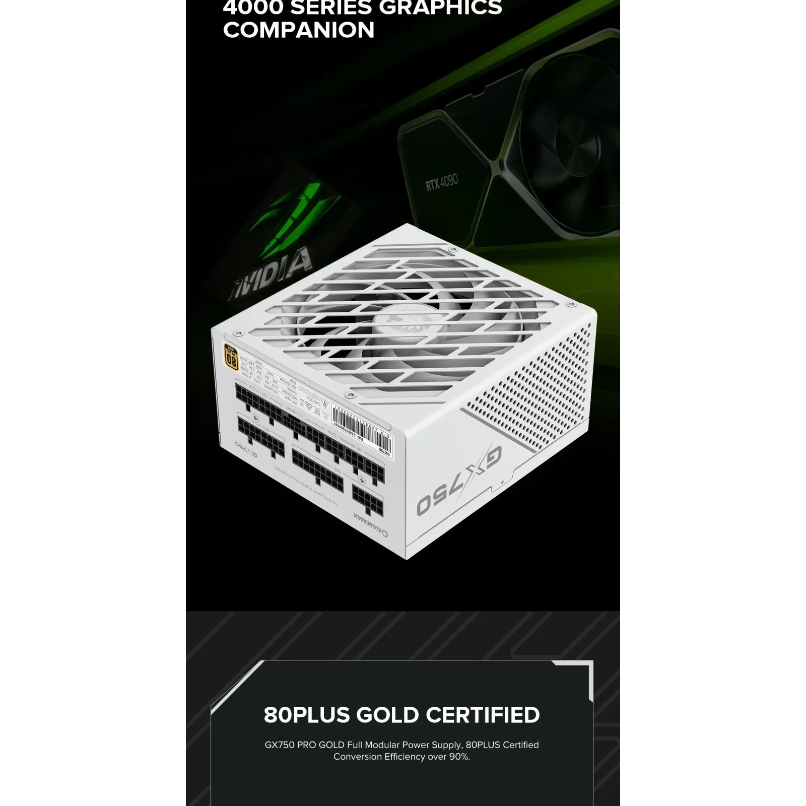 Блок питания GameMaxGX-750 PRO WH (ATX3.0 PCIe5.0) UA