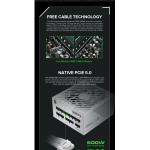 Блок питания GameMaxGX-750 PRO WH (ATX3.0 PCIe5.0) UA