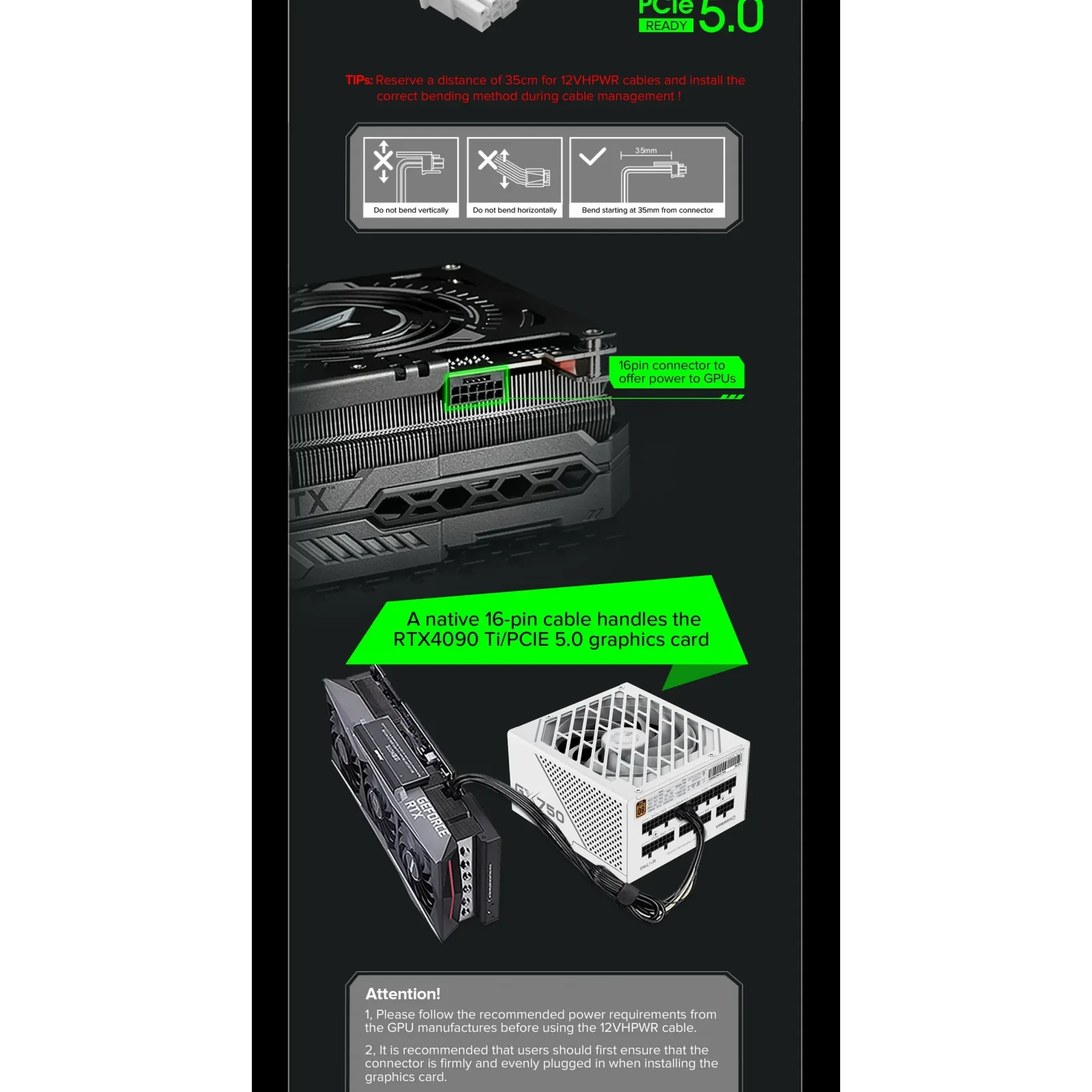 Блок питания GameMaxGX-750 PRO WH (ATX3.0 PCIe5.0) UA