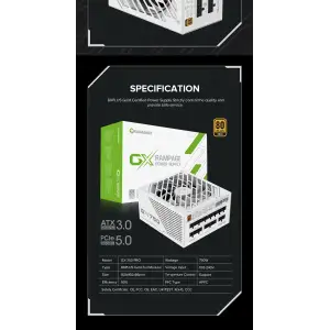 Блок питания GameMaxGX-750 PRO WH (ATX3.0 PCIe5.0) UA