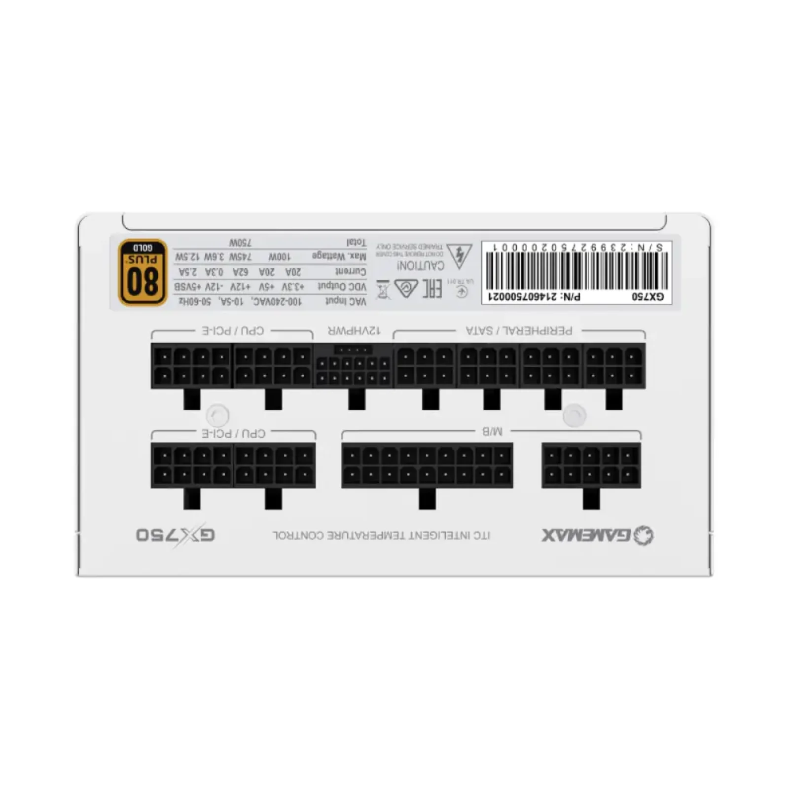 Блок питания GameMaxGX-750 PRO WH (ATX3.0 PCIe5.0) UA