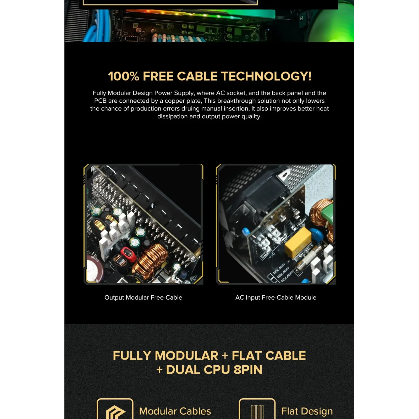 Блок питания GameMax RGB850 PRO WH UA