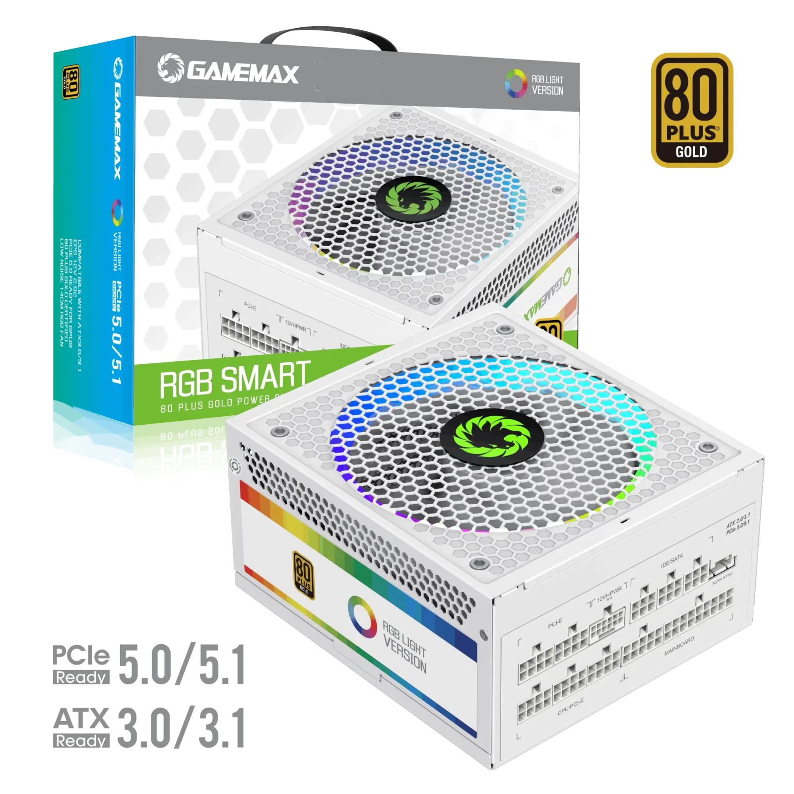 Блок питания GameMax RGB1050 PRO WH (ATX3.1PCIe5.1) UA