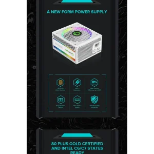 Блок питания GameMax RGB1050 PRO WH (ATX3.1PCIe5.1) UA