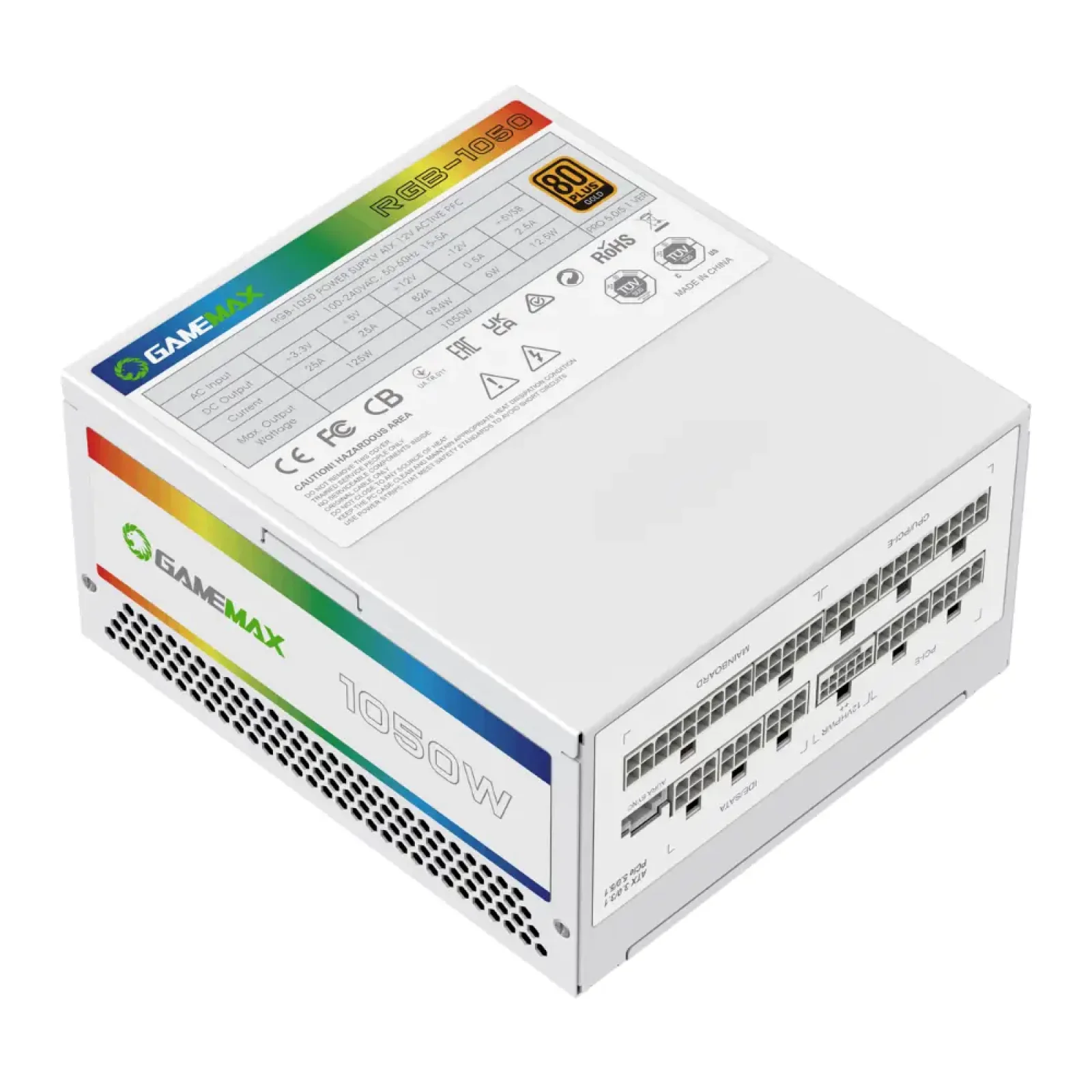 Блок питания GameMax RGB1050 PRO WH (ATX3.1PCIe5.1) UA