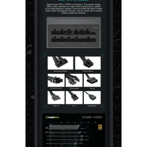 Блок питания GameMax RGB1050 PRO (ATX3.1 PCIe5.1) UA