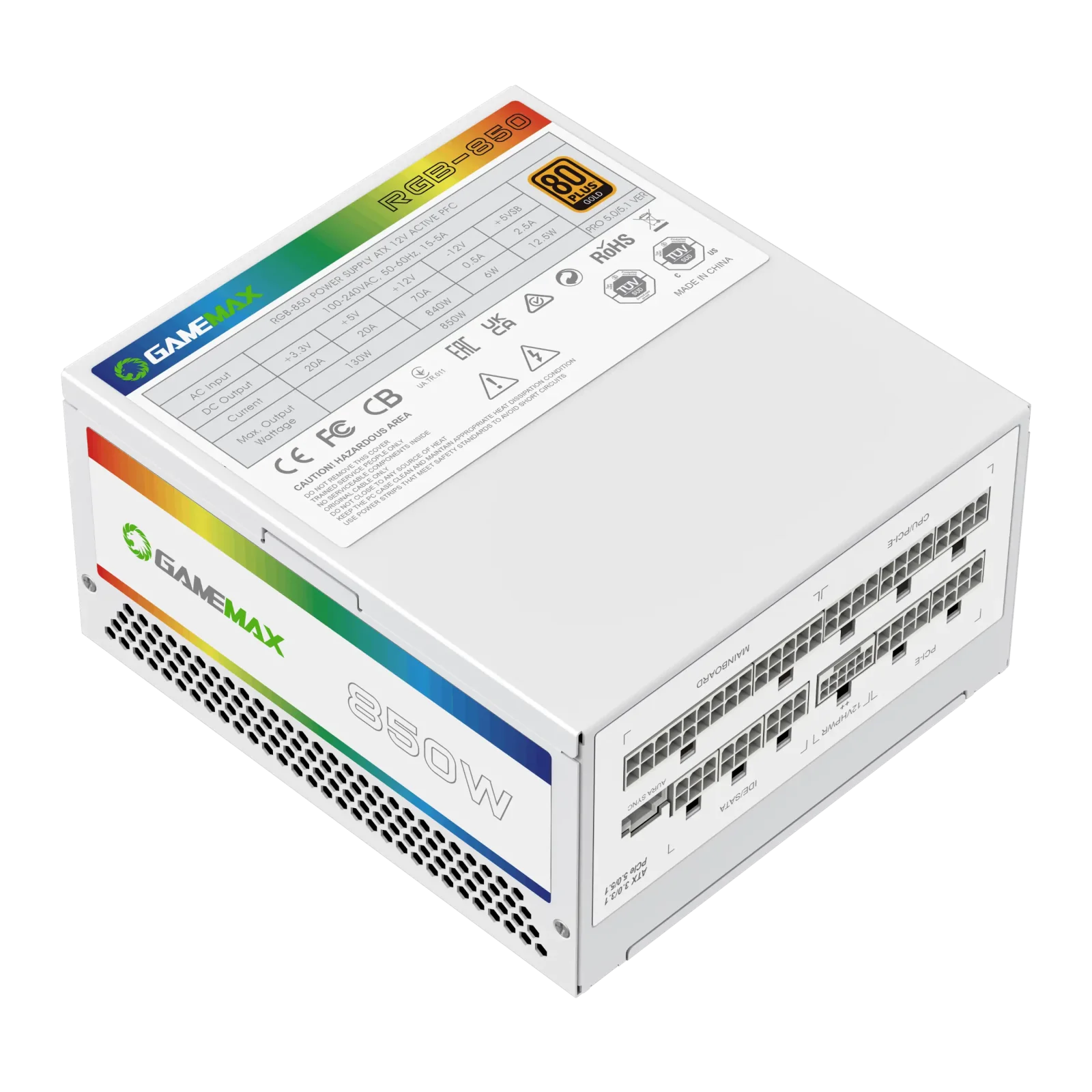 Блок живлення GameMax RGB 850 PRO WH (ATX3.1PCIe5.1) UA