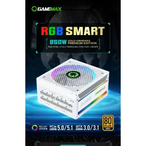 Блок живлення GameMax RGB 850 PRO WH (ATX3.1PCIe5.1) UA