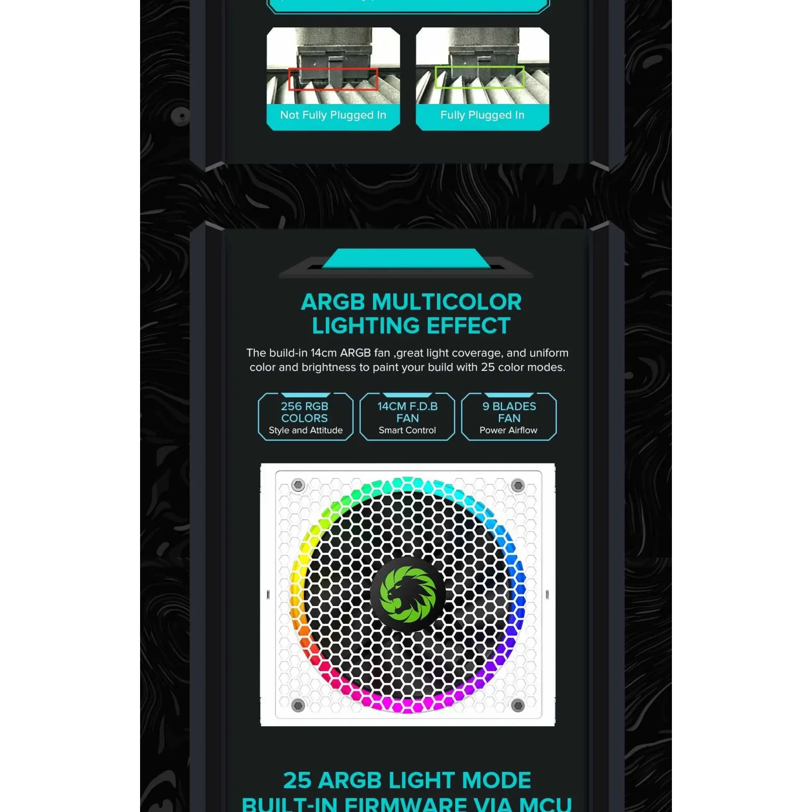 Блок живлення GameMax RGB 850 PRO WH (ATX3.1PCIe5.1) UA