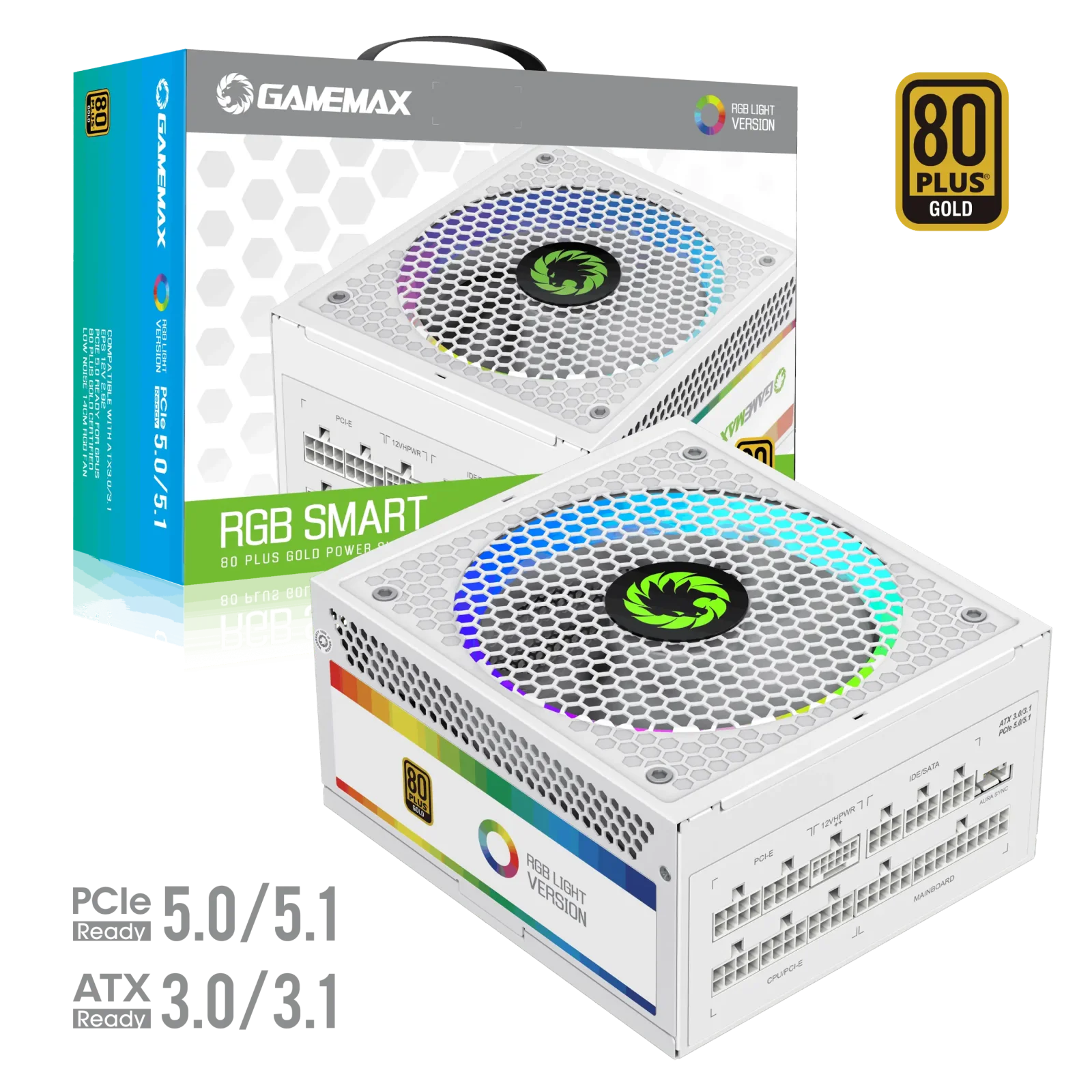 Блок живлення GameMax RGB 850 PRO WH (ATX3.1PCIe5.1) UA