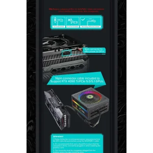 Блок живлення GameMax RGB 850 PRO (ATX3.1 PCIe5.1) UA