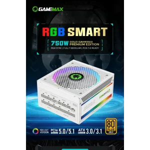 Блок живлення GameMax RGB 750 PRO WH (ATX3.1PCIe5.1) UA