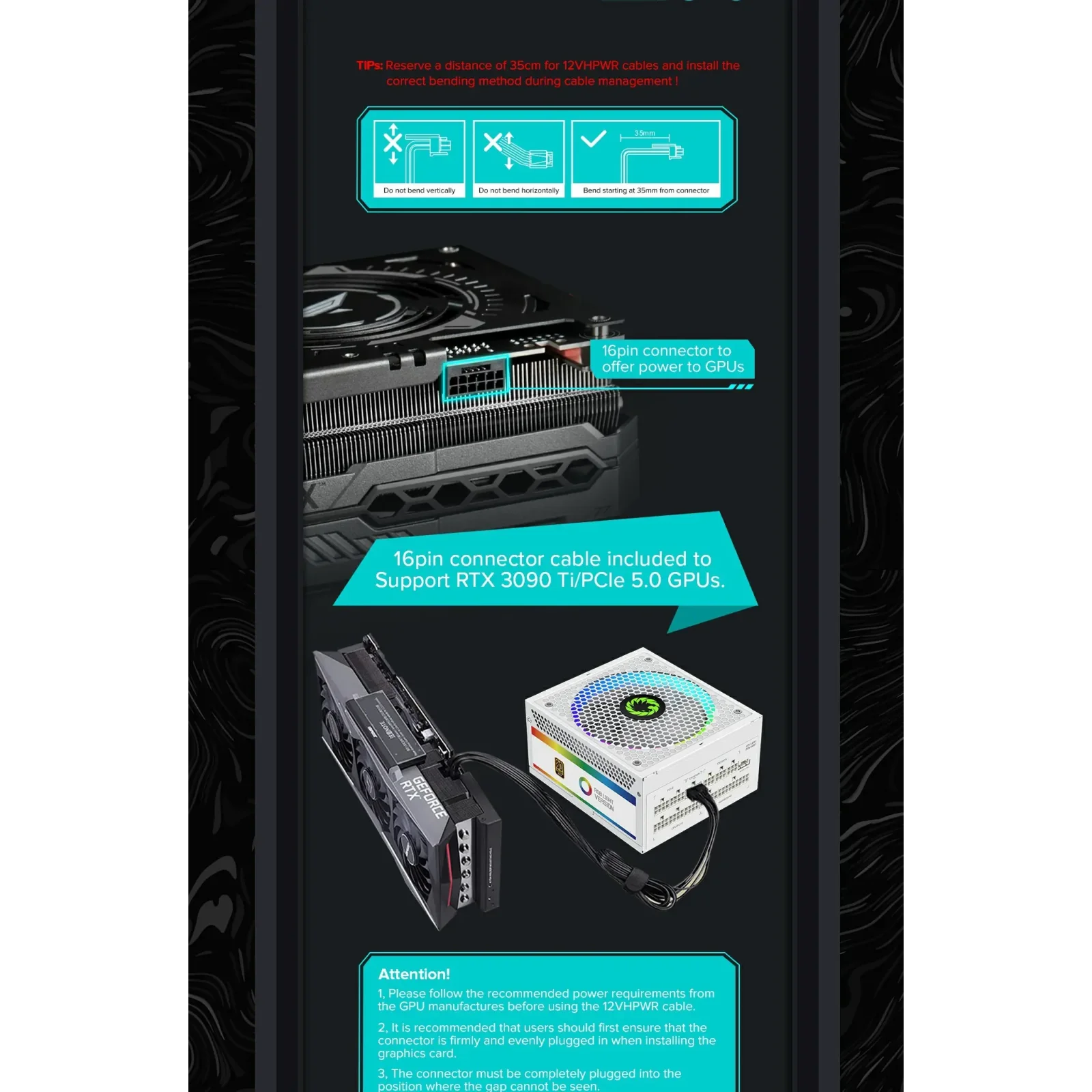 Блок живлення GameMax RGB 750 PRO WH (ATX3.1PCIe5.1) UA