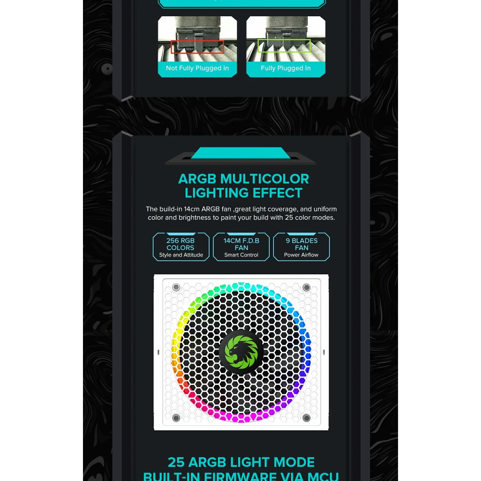 Блок живлення GameMax RGB 750 PRO WH (ATX3.1PCIe5.1) UA