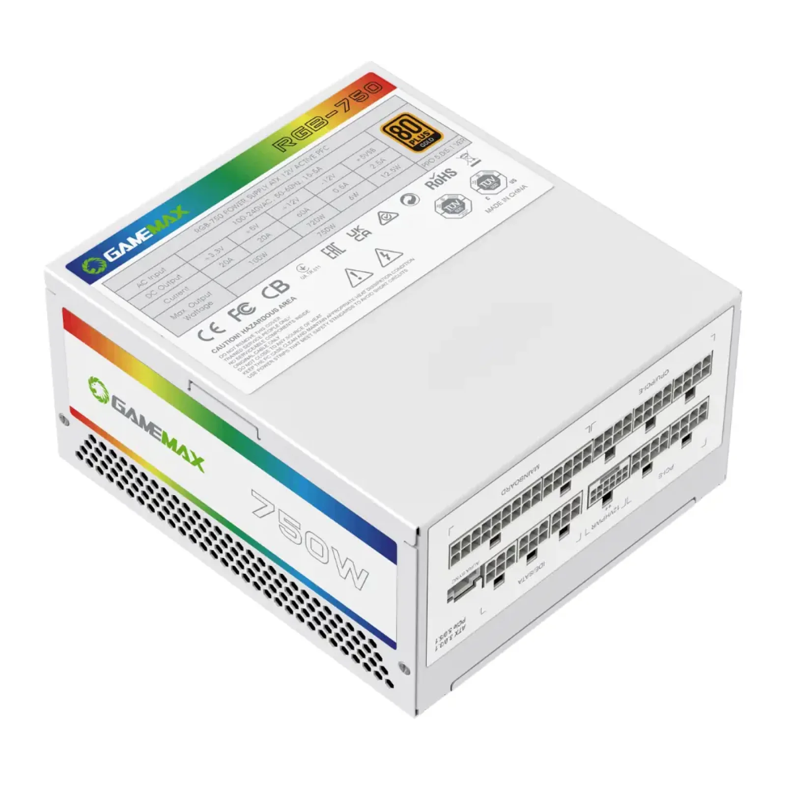 Блок живлення GameMax RGB 750 PRO WH (ATX3.1PCIe5.1) UA