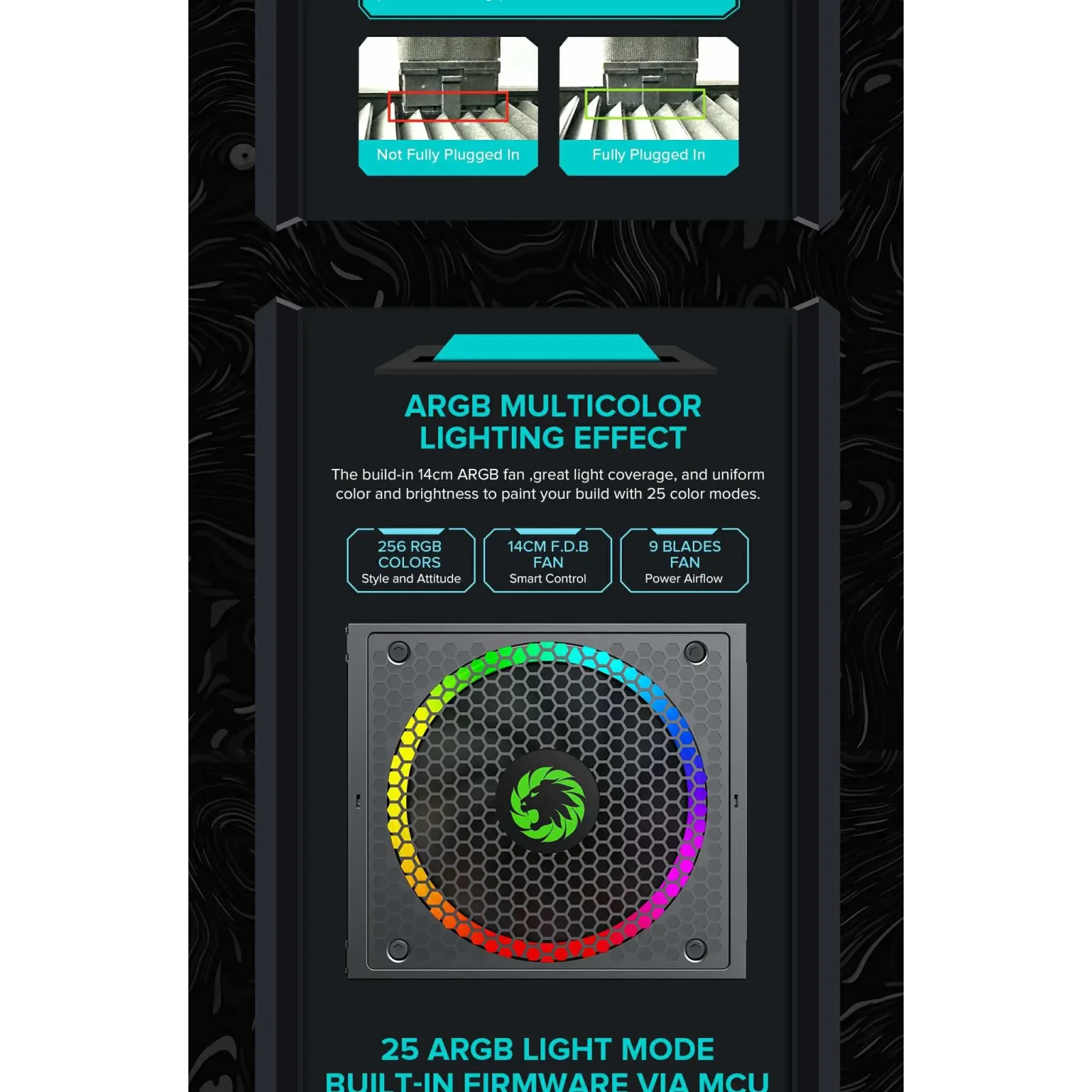 Блок живлення GameMax RGB 750 PRO (ATX3.1 PCIe5.1) UA