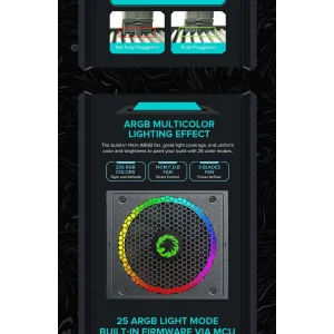 Блок живлення GameMax RGB 750 PRO (ATX3.1 PCIe5.1) UA