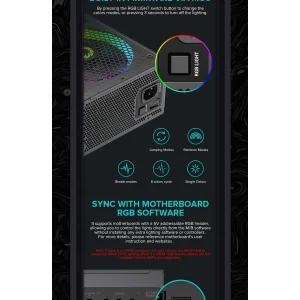 Блок живлення GameMax RGB 750 PRO (ATX3.1 PCIe5.1) UA