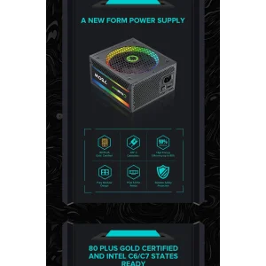 Блок живлення GameMax RGB 750 PRO (ATX3.1 PCIe5.1) UA