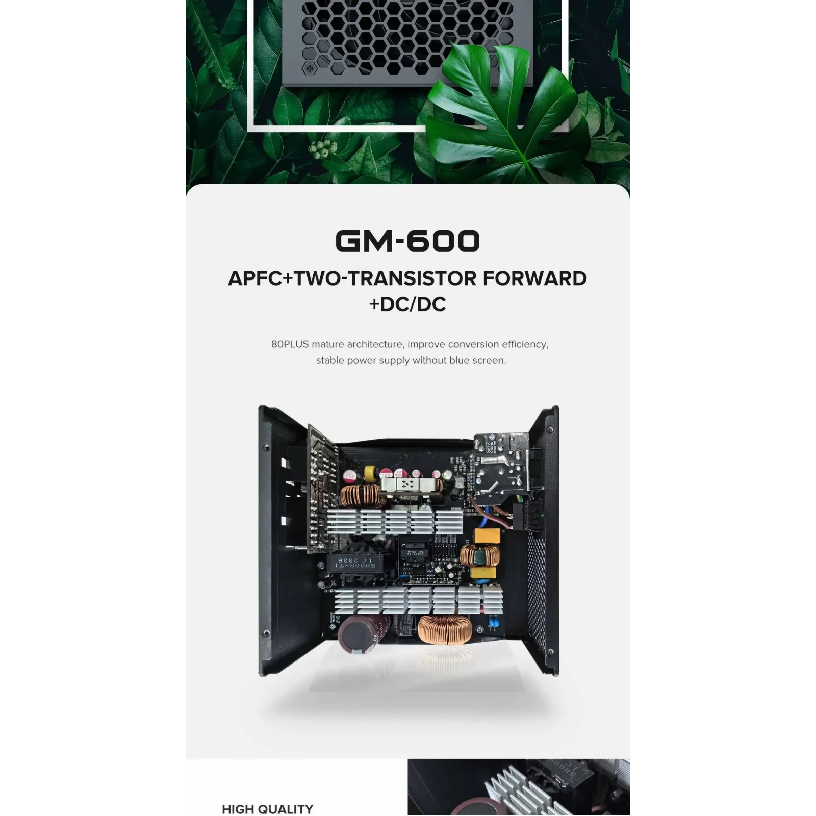 Блок питания GAMEMAX GM-600 Modular UA