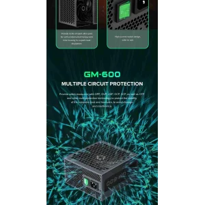 Блок питания GAMEMAX GM-600 Modular UA