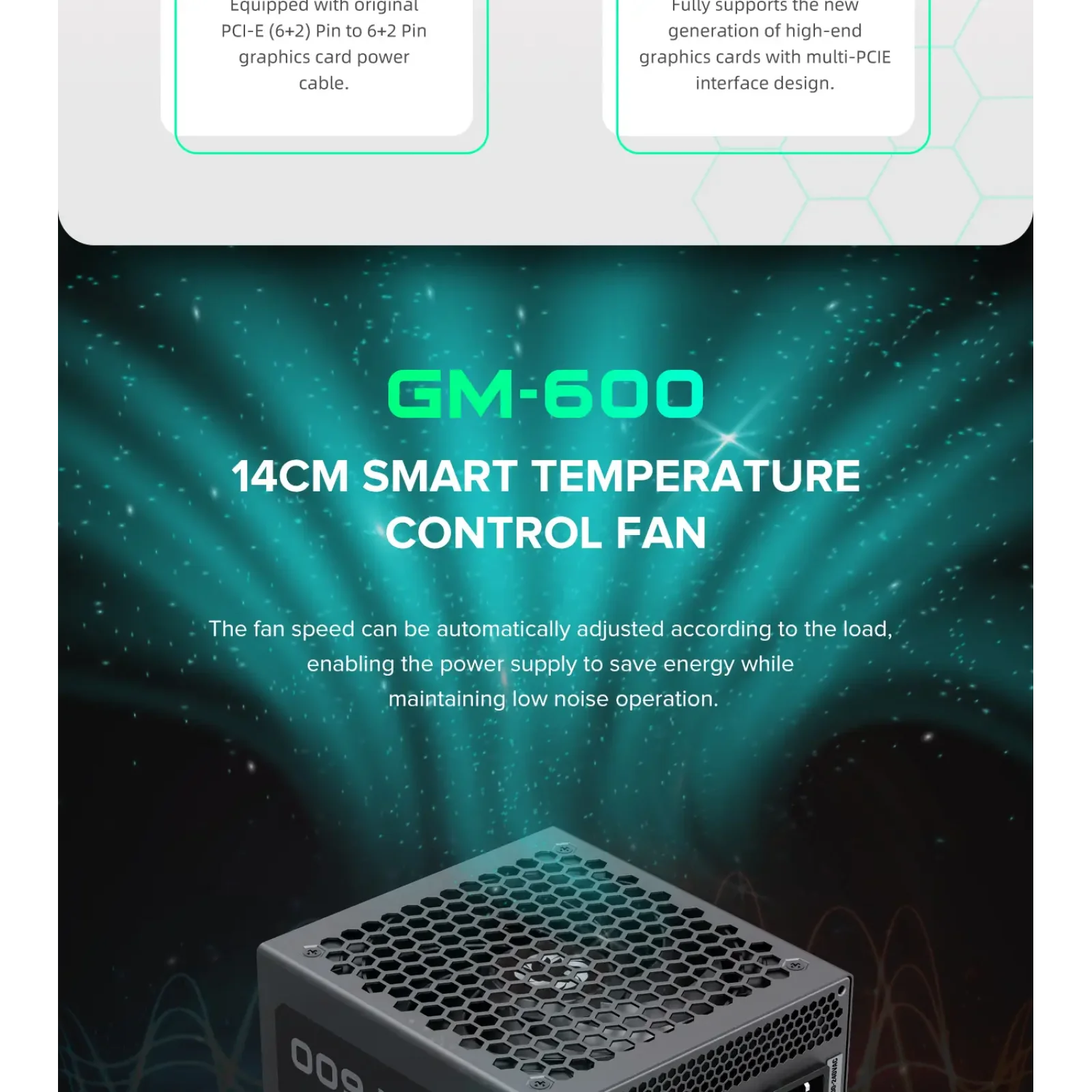 Блок питания GAMEMAX GM-600 Modular UA