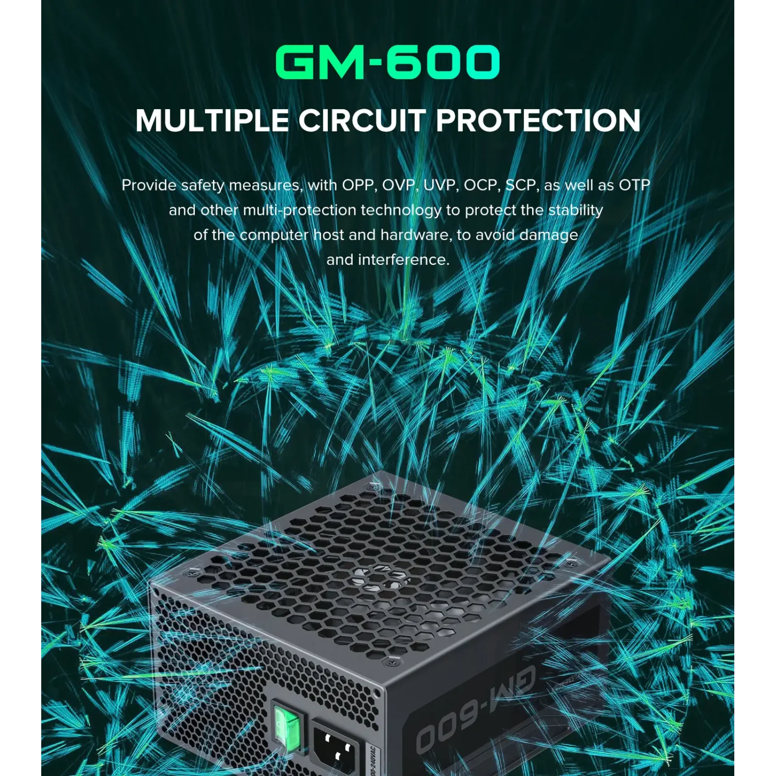 Блок питания GAMEMAX GM-600 Modular UA