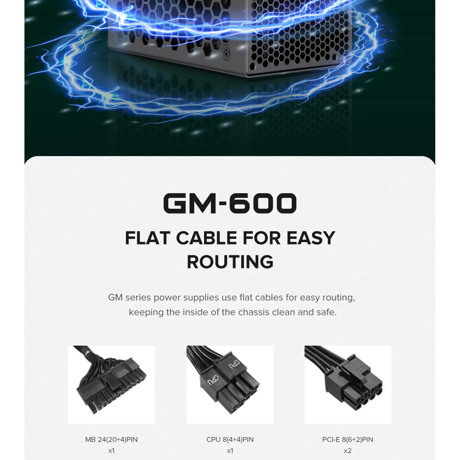 Блок питания GAMEMAX GM-600 Modular UA