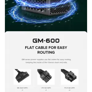 Блок живлення GAMEMAX GM-600 Modular UA