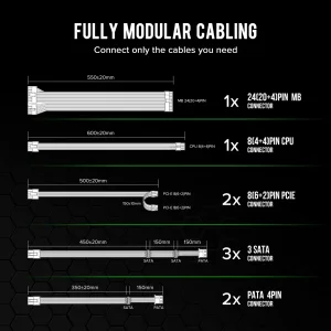 Блок питания GAMEMAX GM-600 Modular UA
