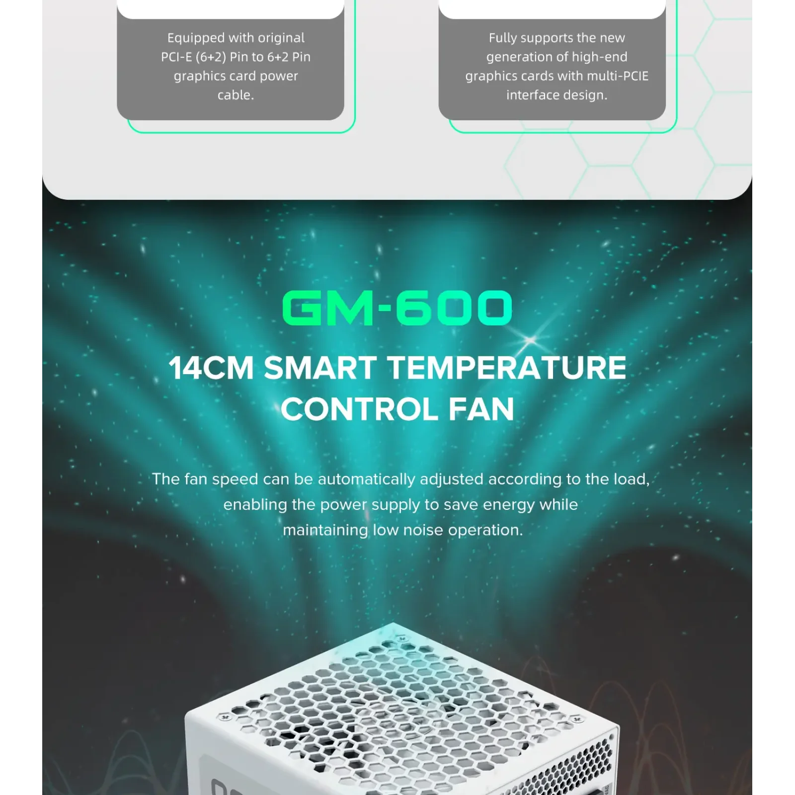 Блок питания GAMEMAX GM-600 Modular white UA