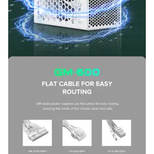 Блок живлення GAMEMAX GM-600 Modular white UA