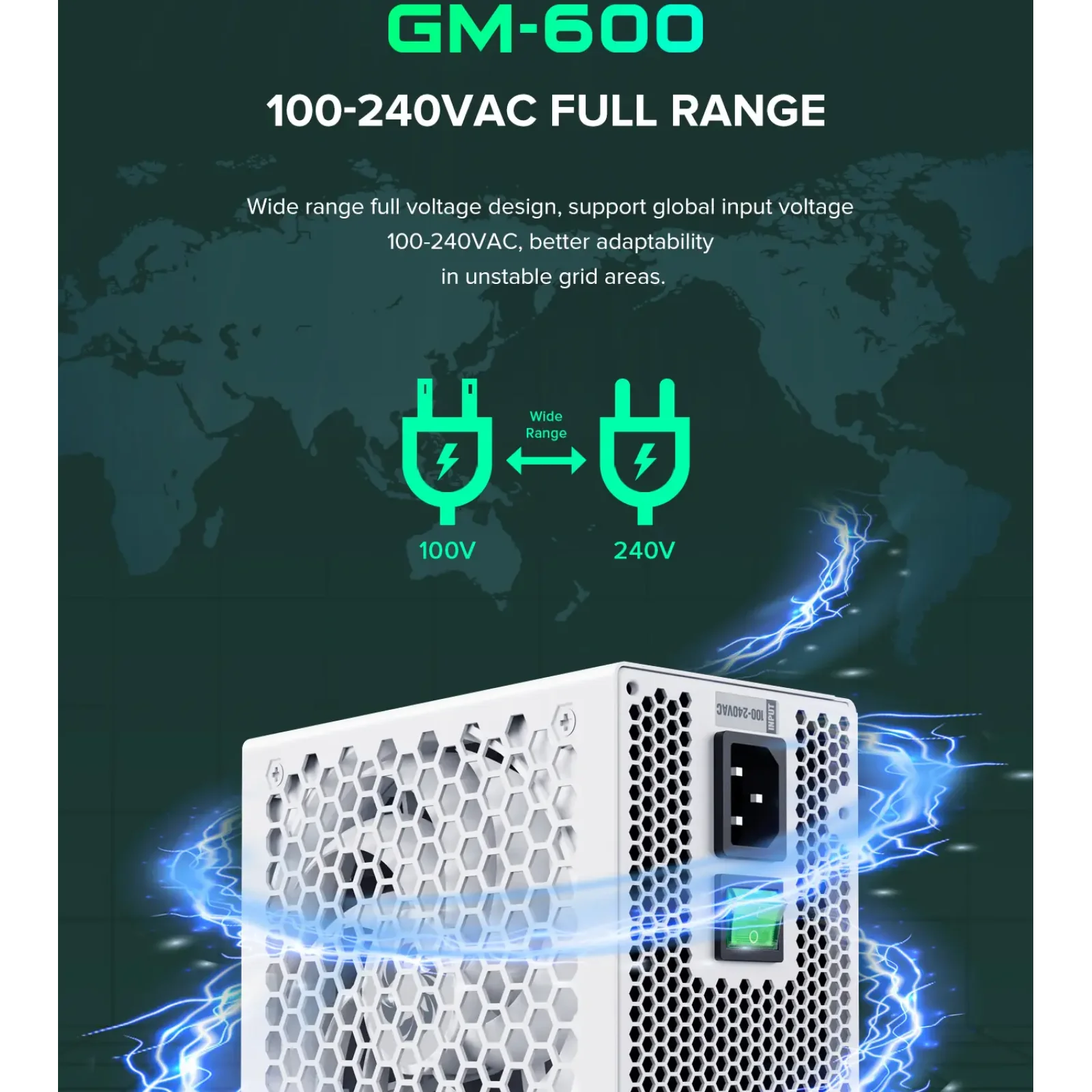 Блок питания GAMEMAX GM-600 Modular white UA