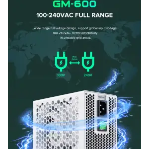 Блок живлення GAMEMAX GM-600 Modular white UA