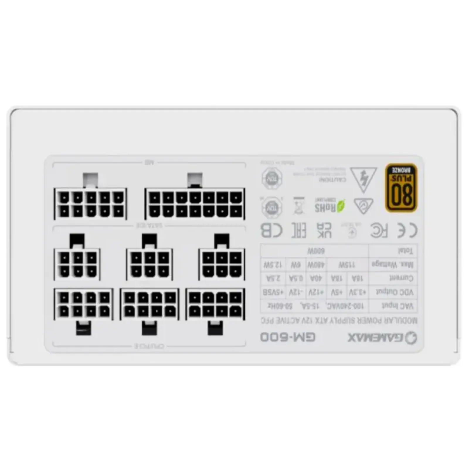 Блок питания GAMEMAX GM-600 Modular white UA
