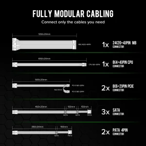 Блок питания GAMEMAX GM-600 Modular white UA