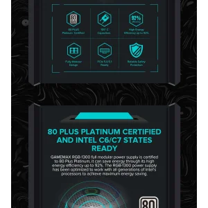 Блок живлення GameMax RGB-1300 WH (ATX3.1 PCIe5.1) UA