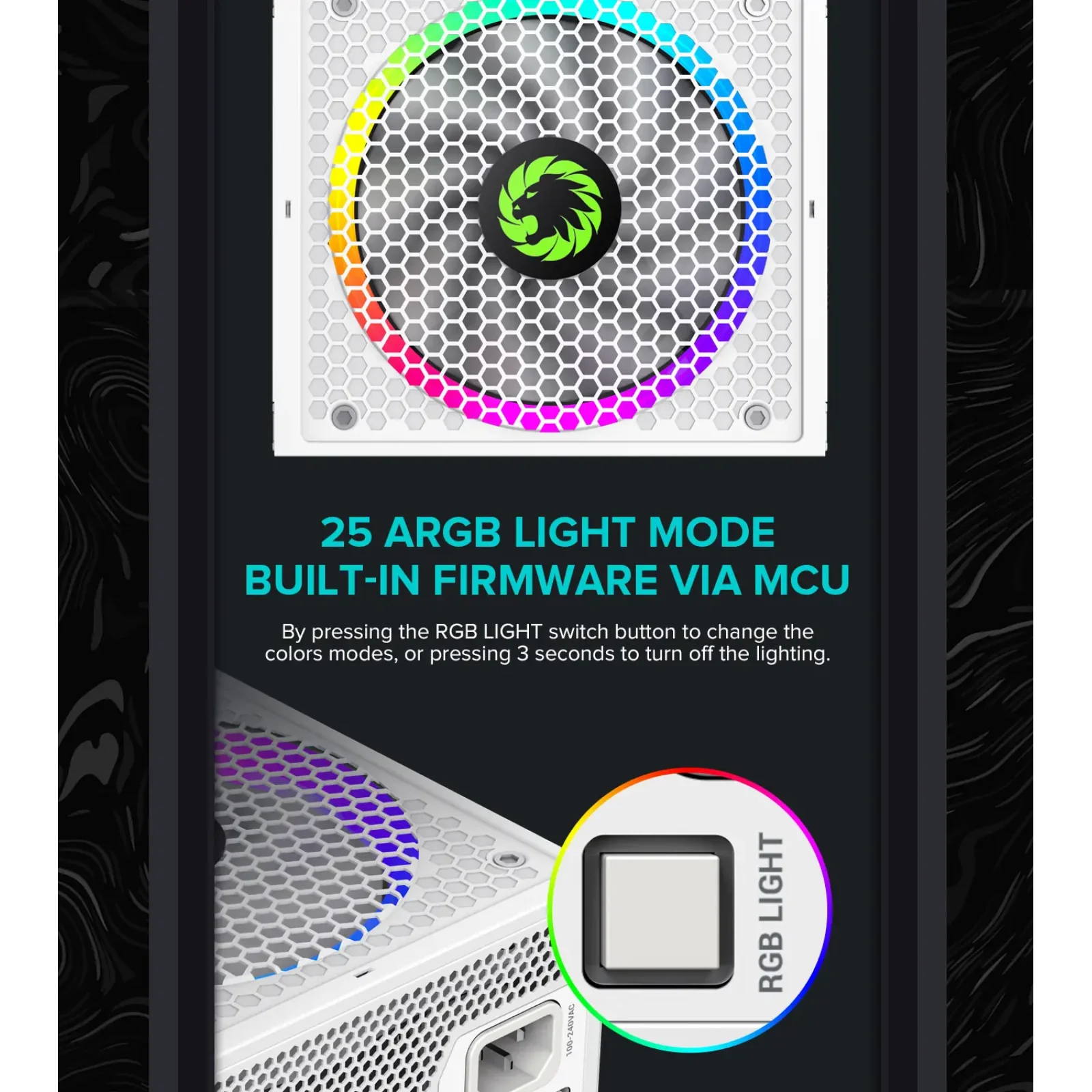 Блок живлення GameMax RGB-1300 WH (ATX3.1 PCIe5.1) UA