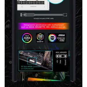 Блок живлення GameMax RGB-1300 WH (ATX3.1 PCIe5.1) UA