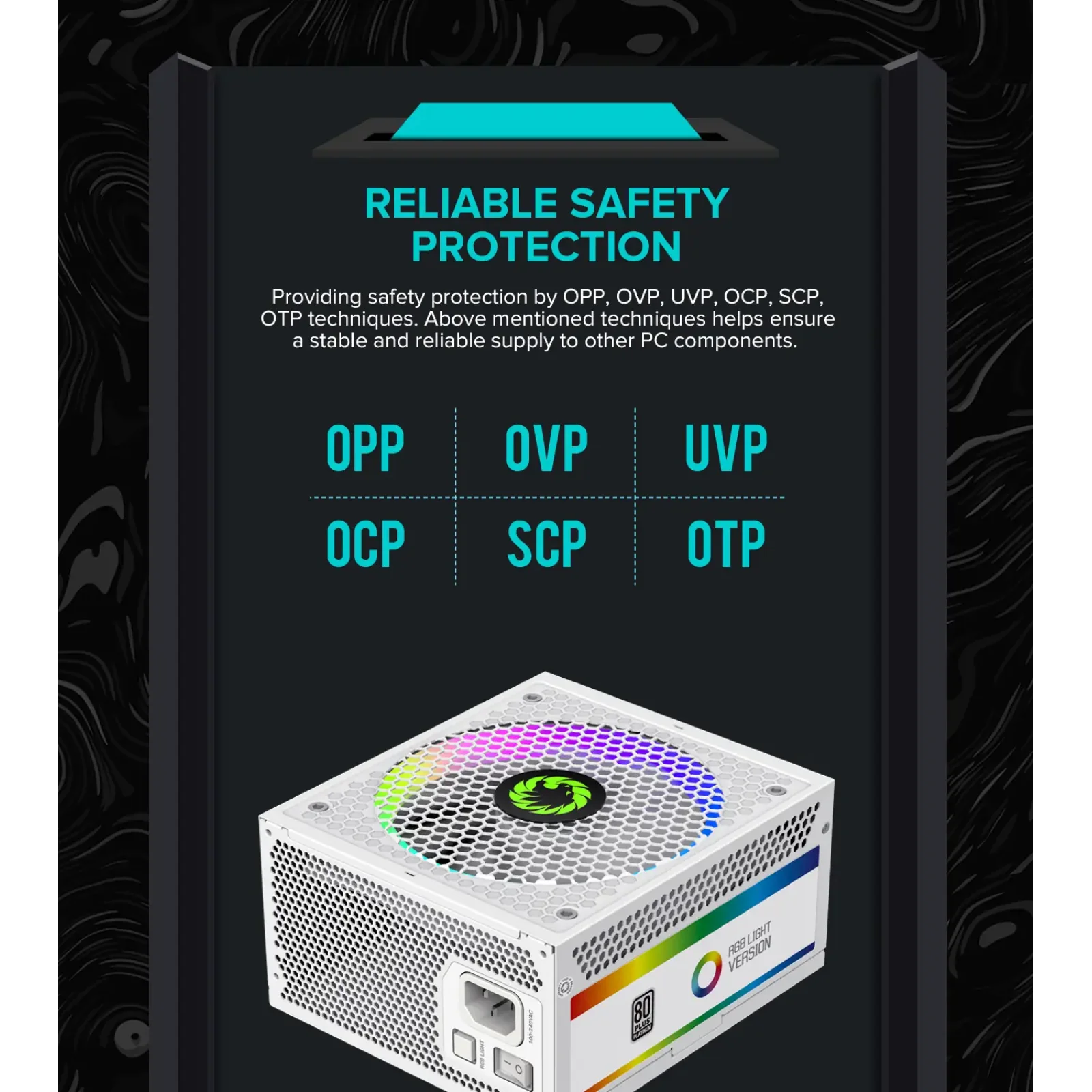 Блок живлення GameMax RGB-1300 WH (ATX3.1 PCIe5.1) UA