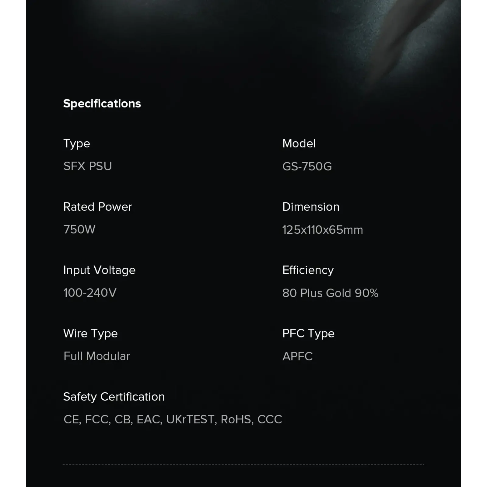 Блок живлення GAMEMAX GS-750G Black UA